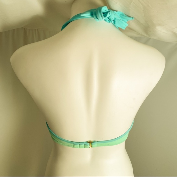 Victoria’s Secret green and blue padded bikini top - Picture 4 of 8